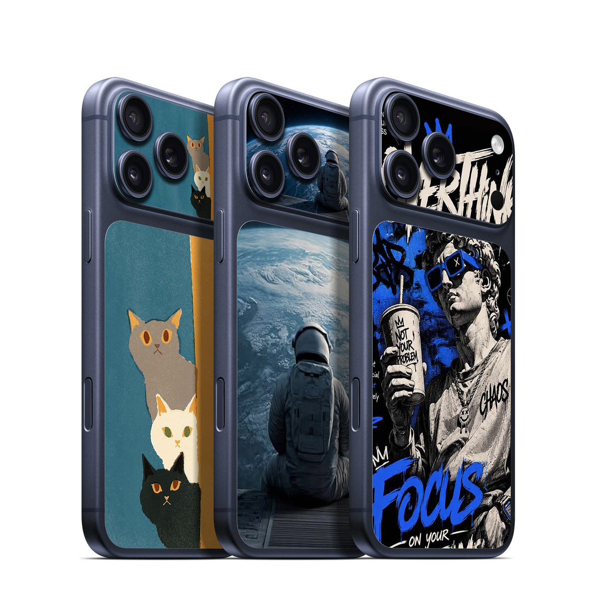 Camera Skin Kit for iPhone 17 Pro Max Deep Blue | STICKSOO