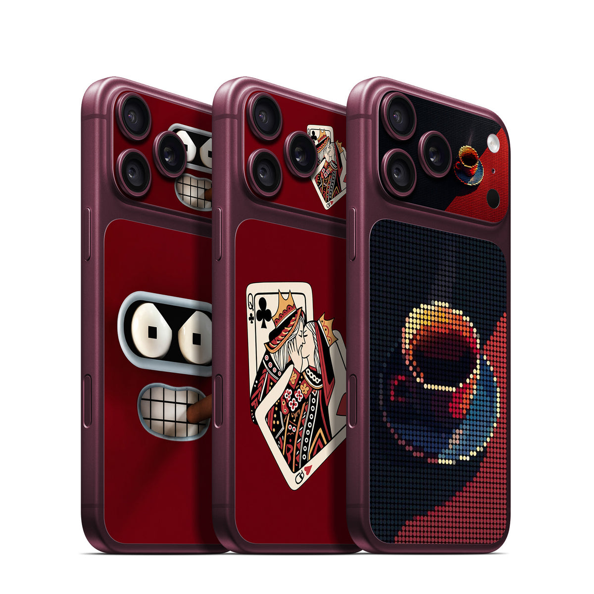 Camera Skin Kit for iPhone 18 Pro Burgundy | STICKSOO
