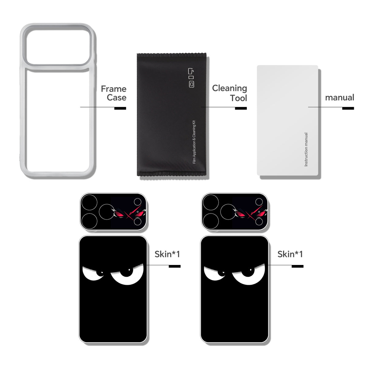 Camera Skin Kit for iPhone 18 Pro Black | STICKSOO