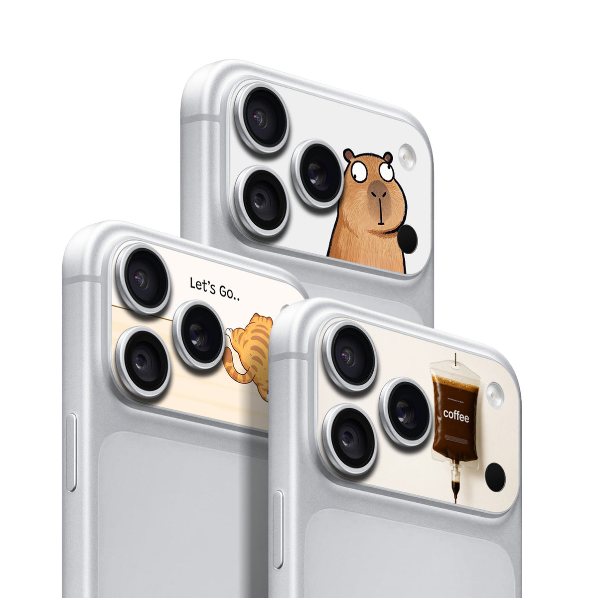 iPhone 18 Silver camera skin designs
