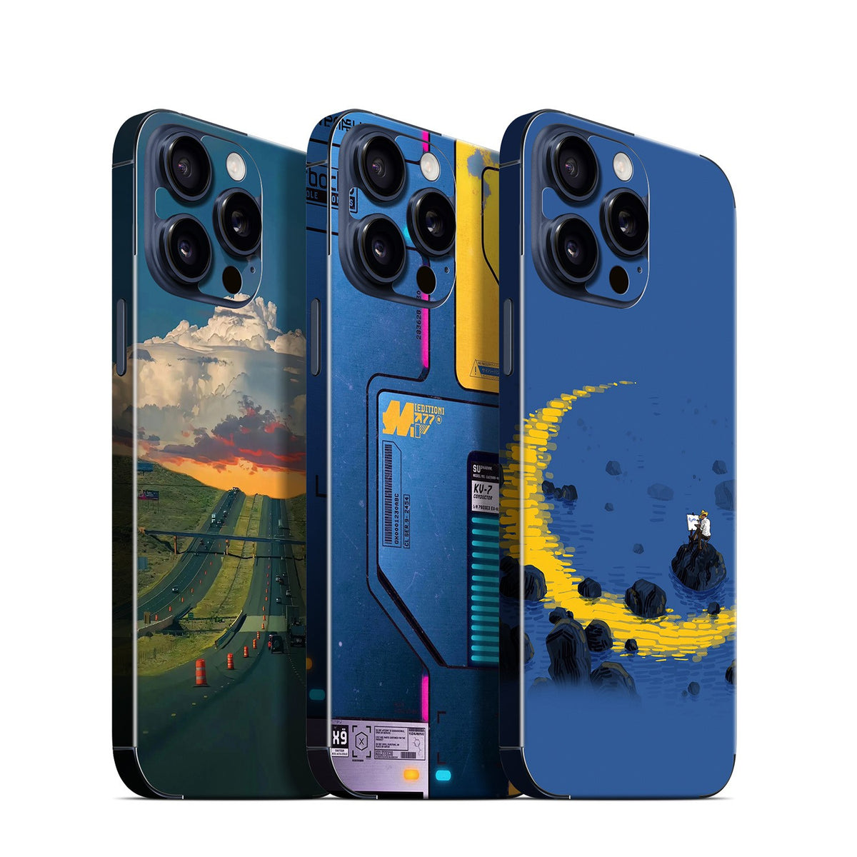 Phone Skin for iPhone 15 Pro Blue Titanium — product view 1