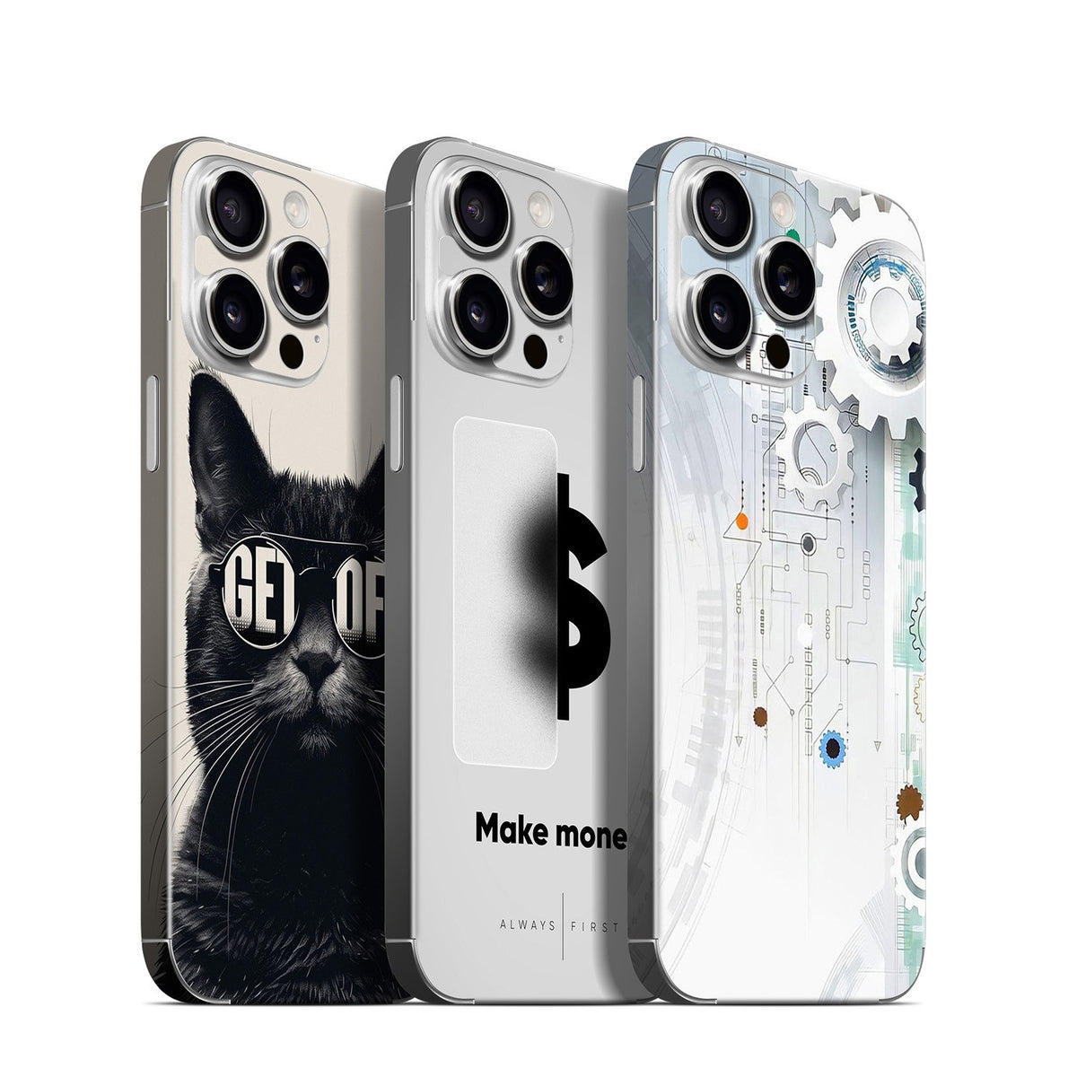 Phone Skin for iPhone 15 Pro White Titanium — product view 1