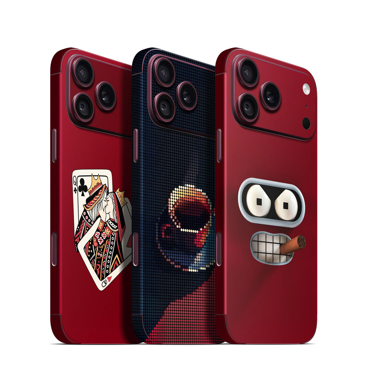 Phone Skin for iPhone 18 Pro and iPhone 18 Pro Max — Burgundy — product view 1