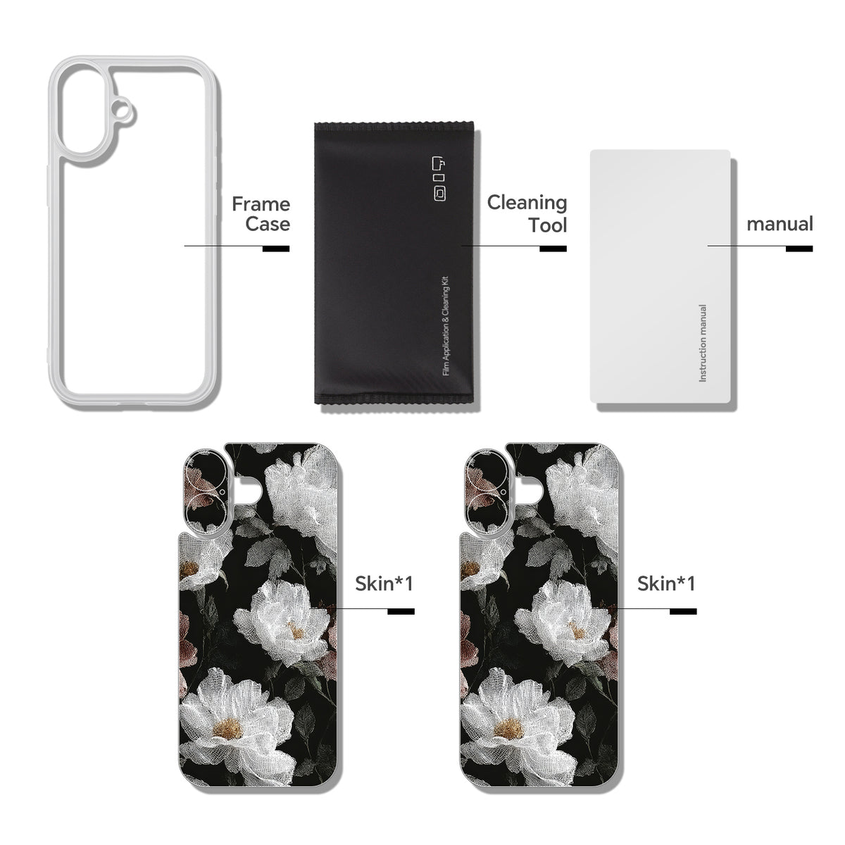 STICKSOO Camera Skin Kit for iPhone 17 Black - product image 6