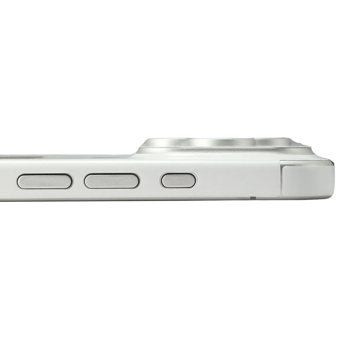 STICKSOO full-body Phone Skin, real photo on Silver iPhone 17 Pro, white-background view 4