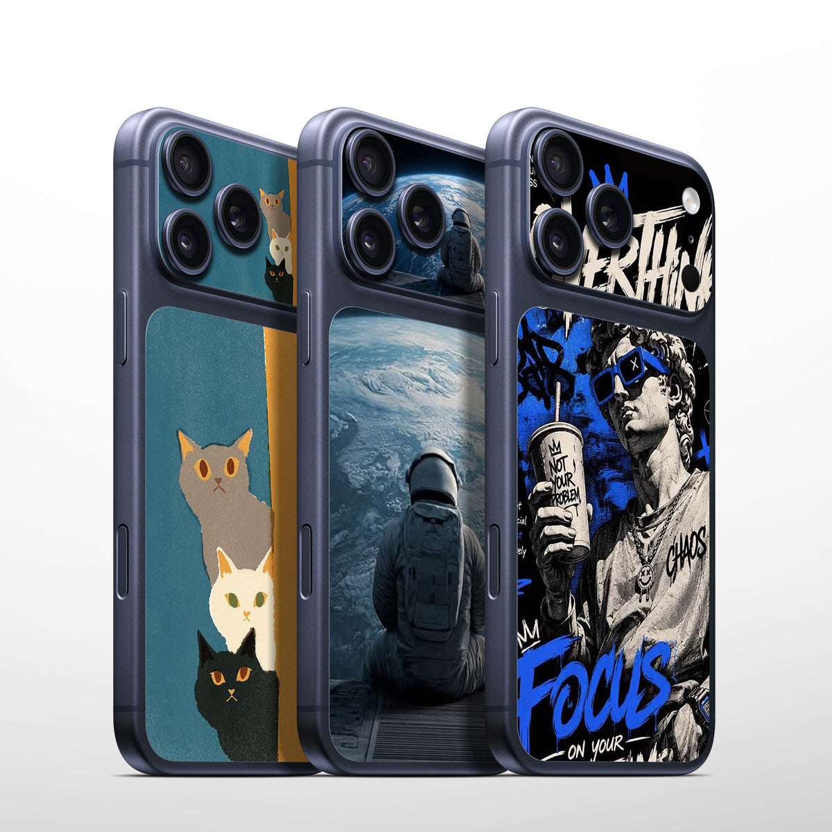 Camera Skin Kit for iPhone 17 Pro Deep Blue | STICKSOO