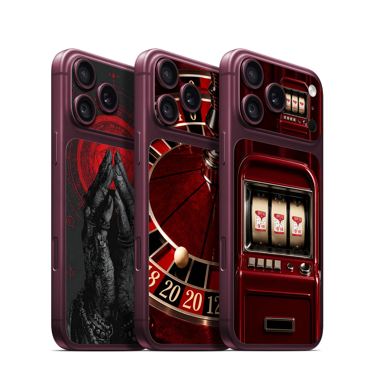Camera Skin Kit for iPhone 18 Pro Max Burgundy | STICKSOO