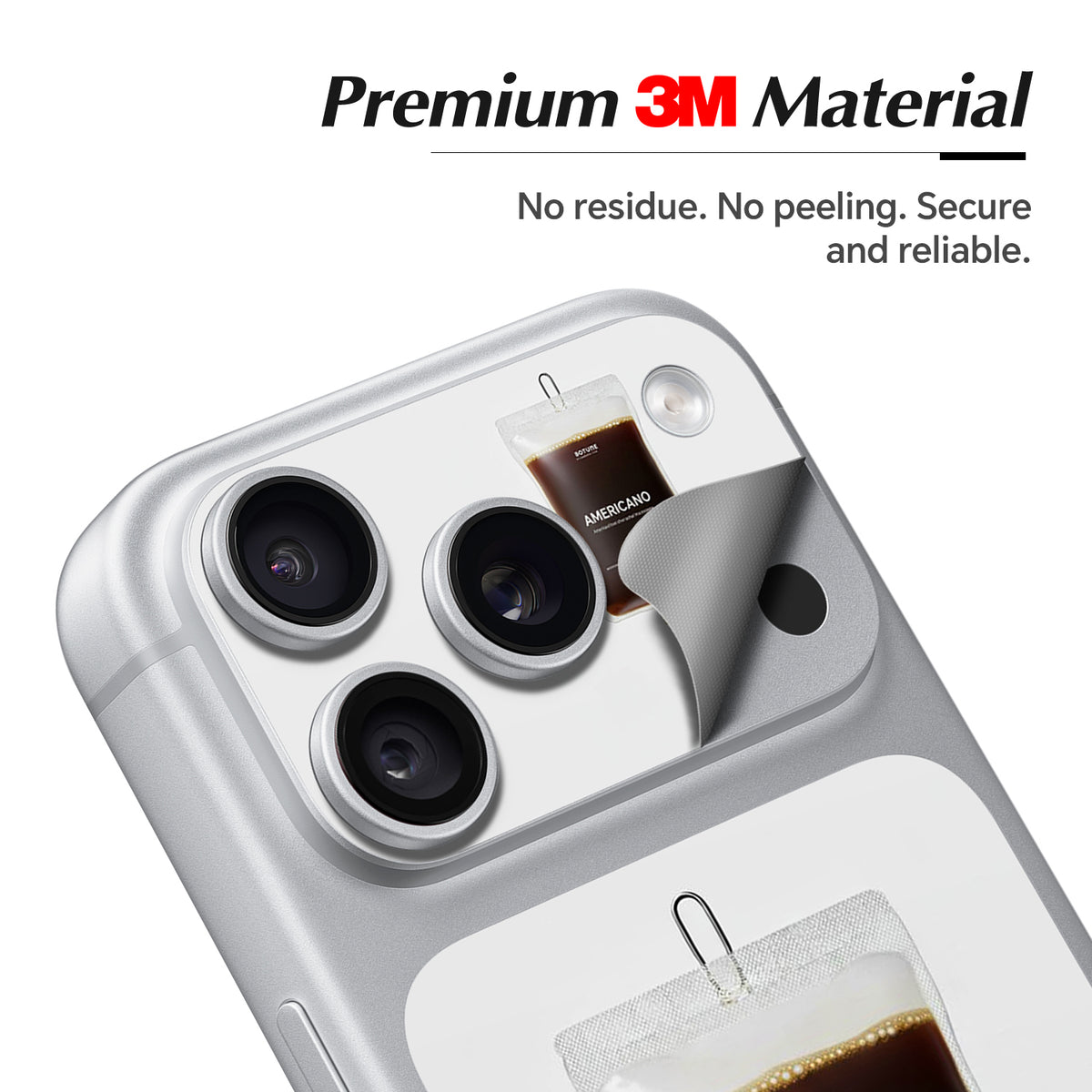Camera Skin Kit for iPhone 18 Pro Max Silver | STICKSOO