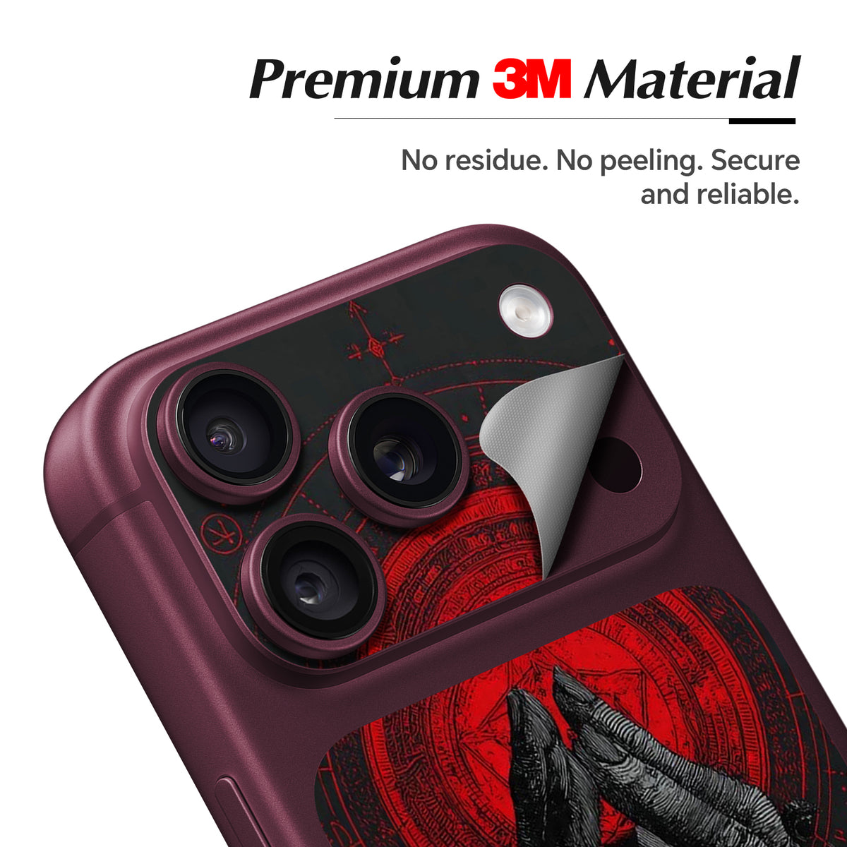Camera Skin Kit for iPhone 18 Pro Burgundy | STICKSOO