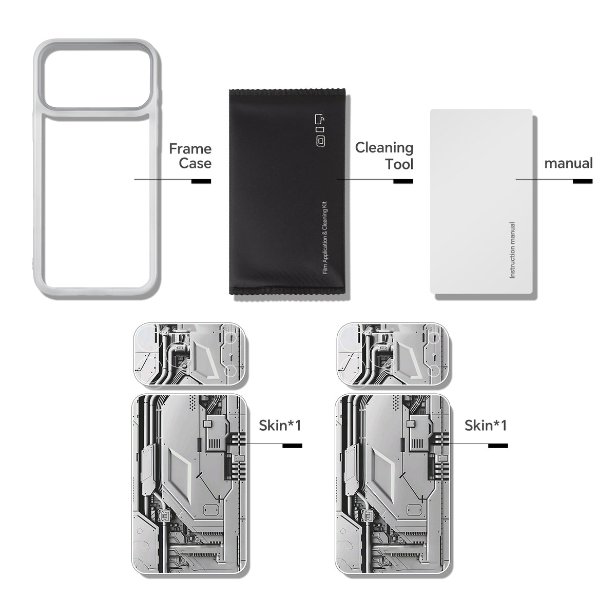 Camera Skin Kit for iPhone 18 Pro Max Silver | STICKSOO