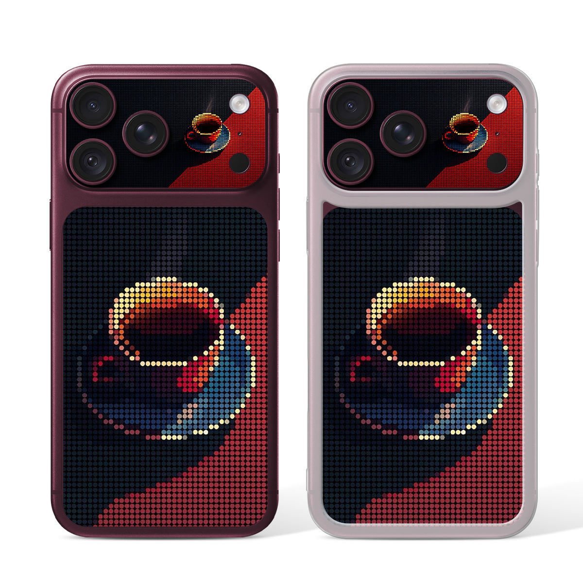 
Camera Skin Kit for iPhone 18 Pro Max Burgundy — Design 535