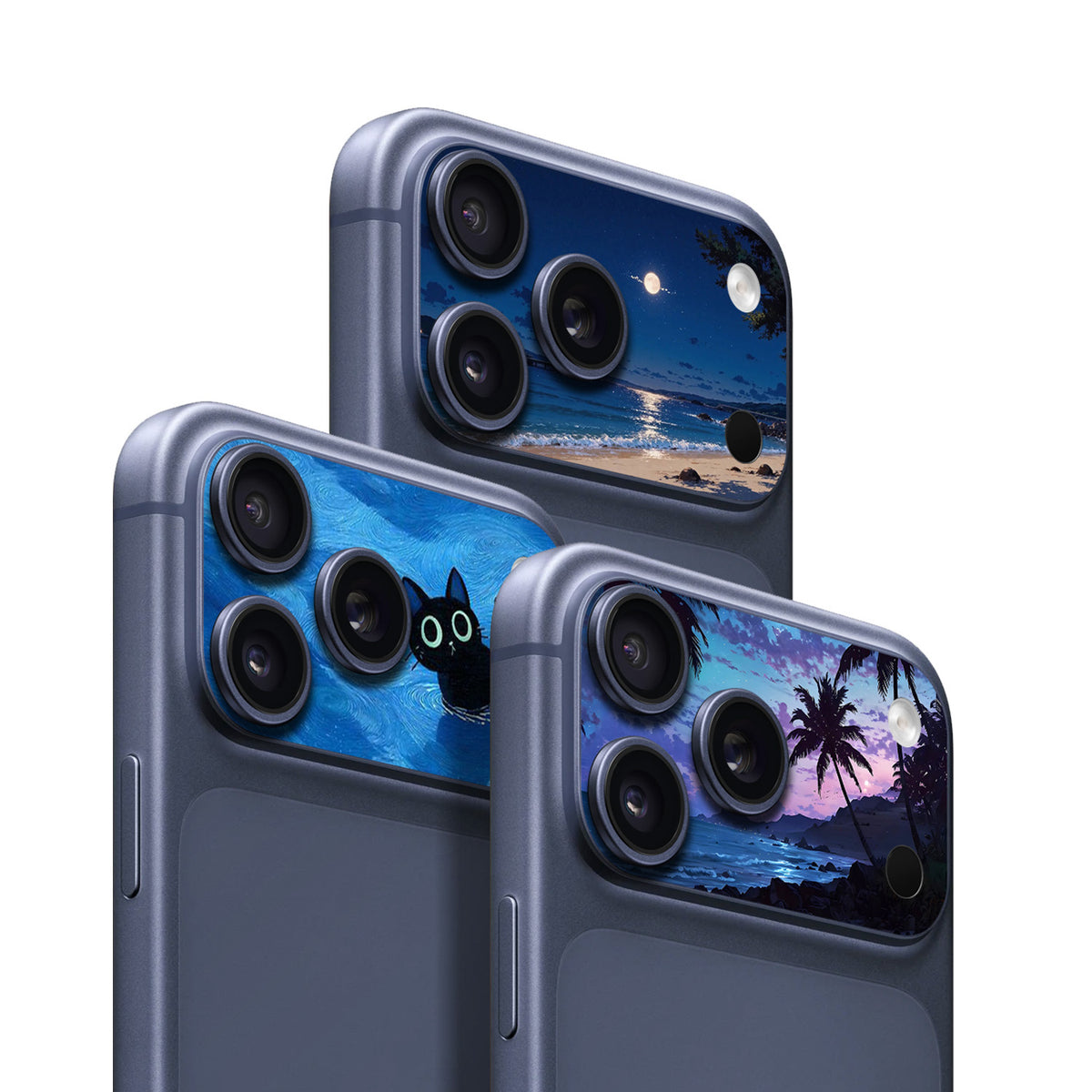 iPhone 17 Pro / Pro Max deep-blue camera skin main 1