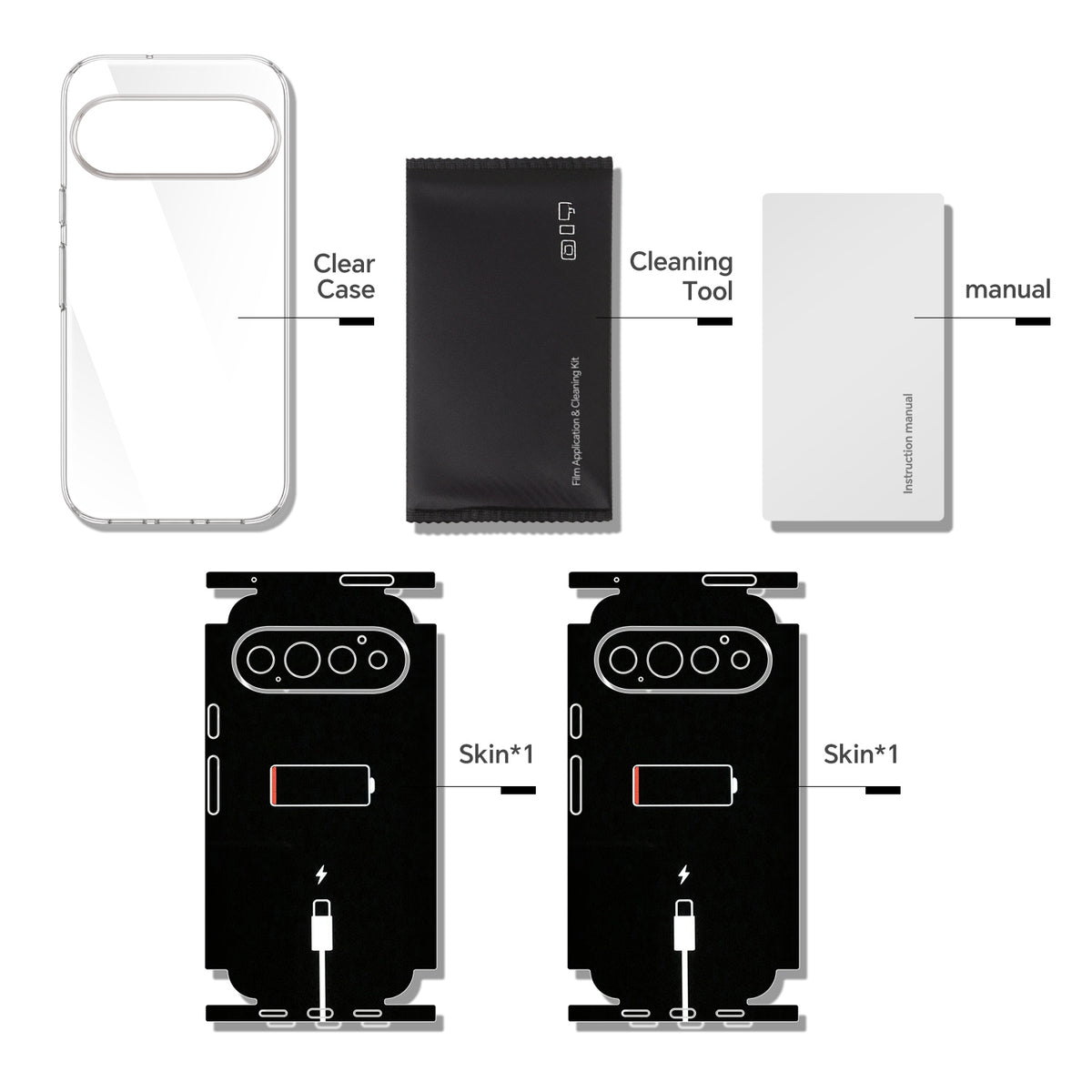 Full-body Phone Skin for Google Pixel 11 Pro — Black — product view 9