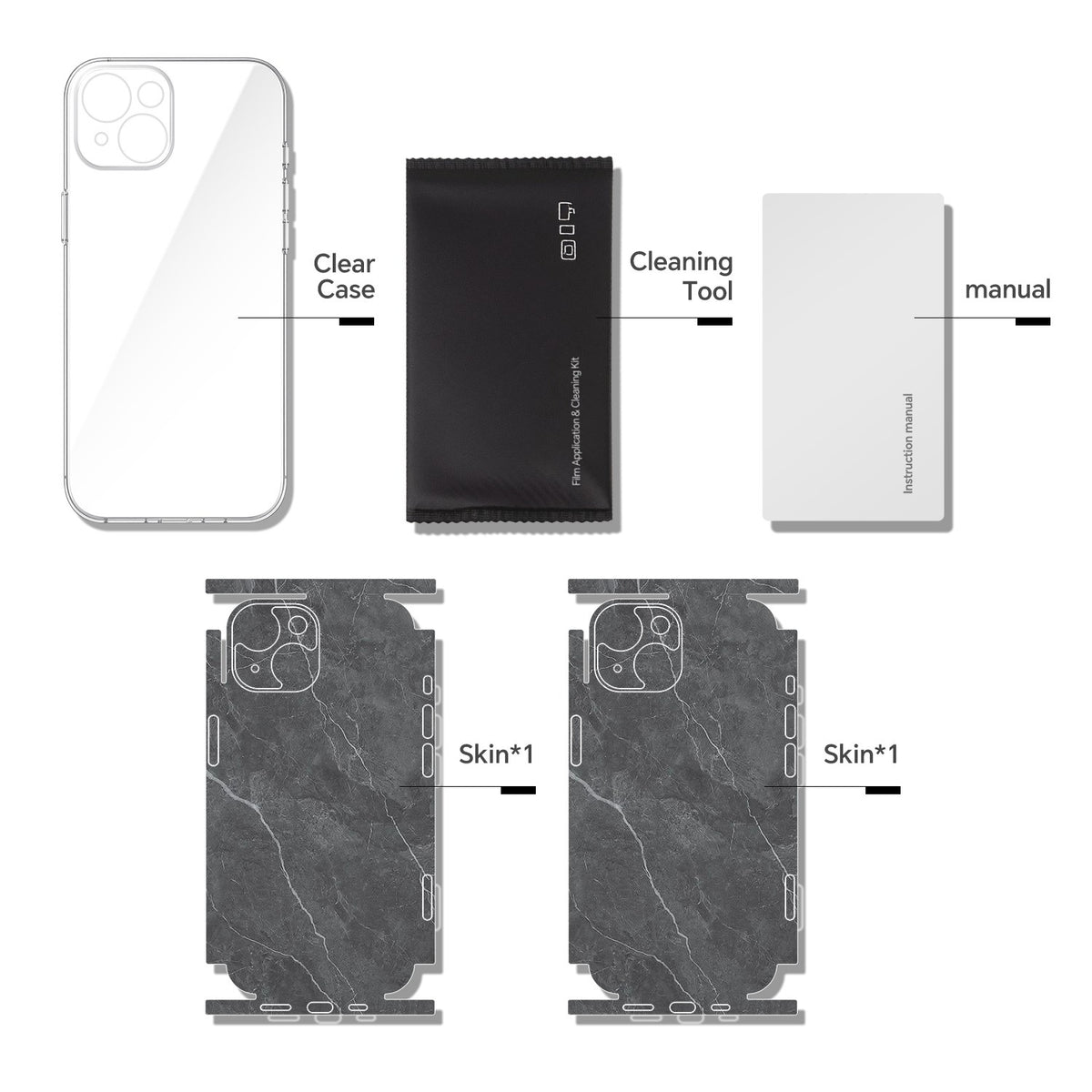 Phone Skin for iPhone 15 Black — product view 9
