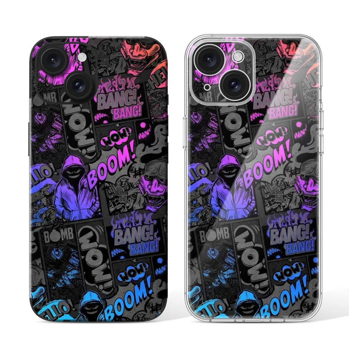 
Phone Skin for iPhone 15 Black — Design 13