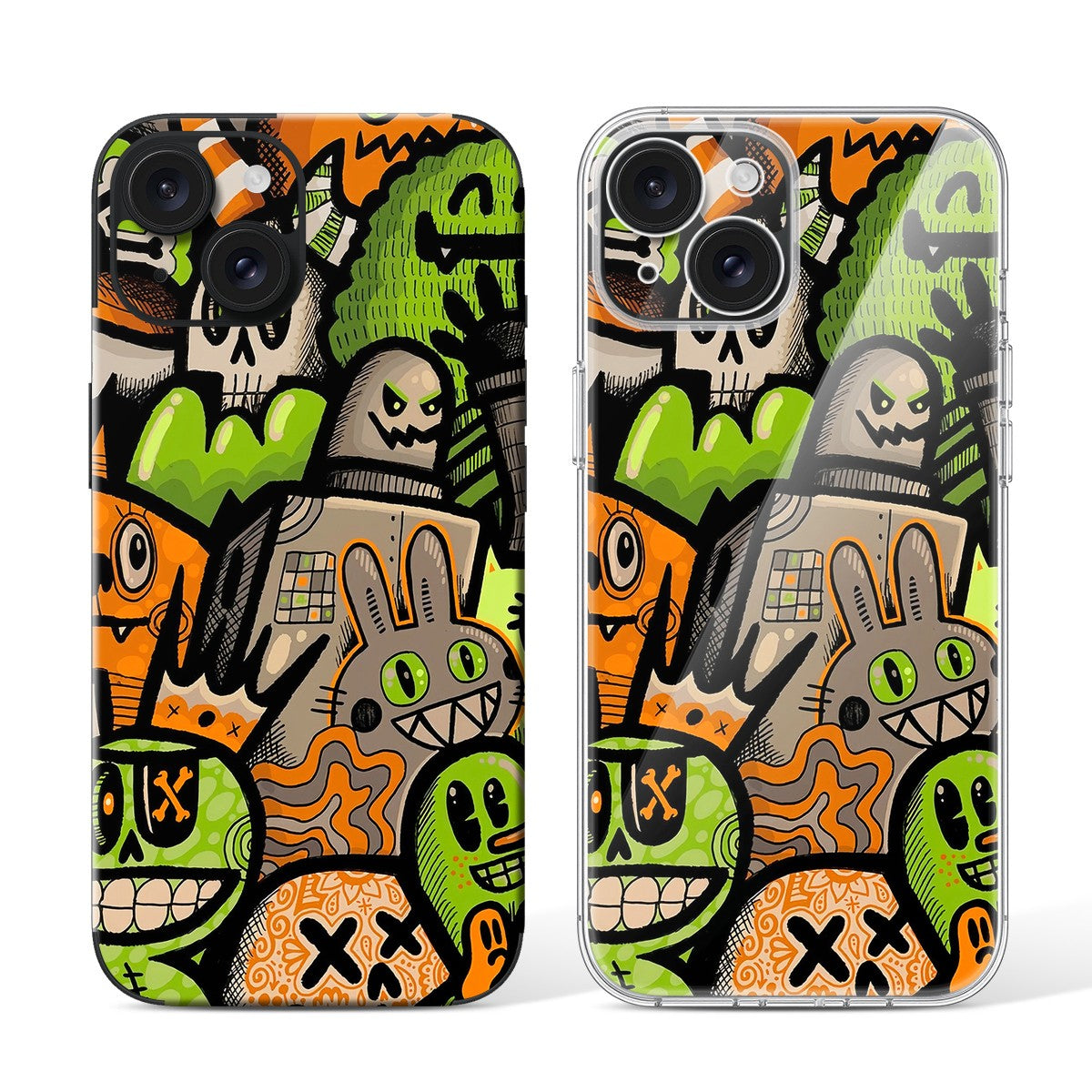 
Phone Skin for iPhone 15 Black — Design 14