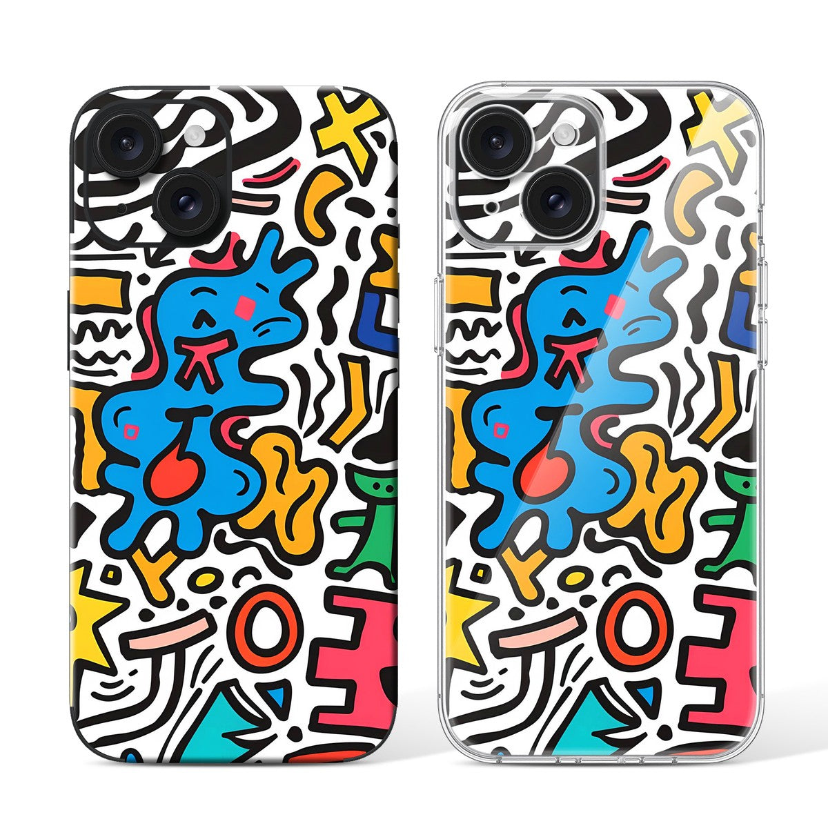 
Phone Skin for iPhone 15 Black — Design 17