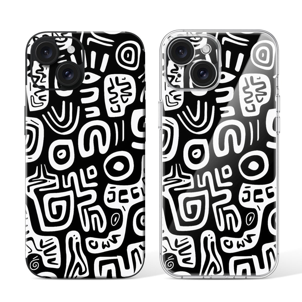 
Phone Skin for iPhone 15 Black — Design 20
