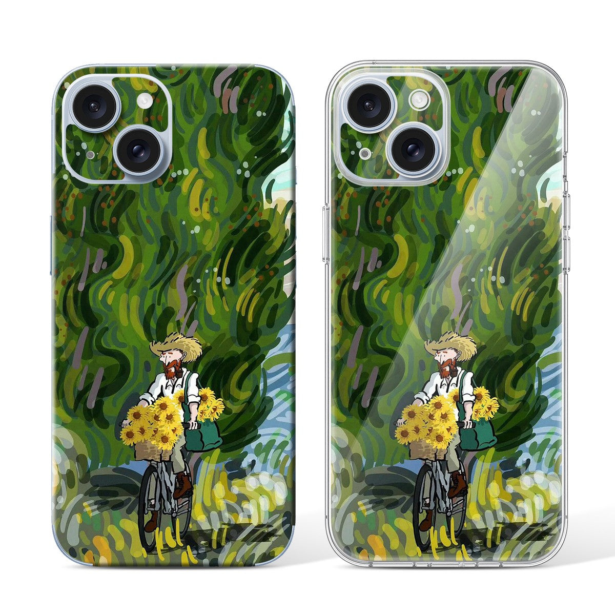 
Phone Skin for iPhone 15 Blue — Design 04