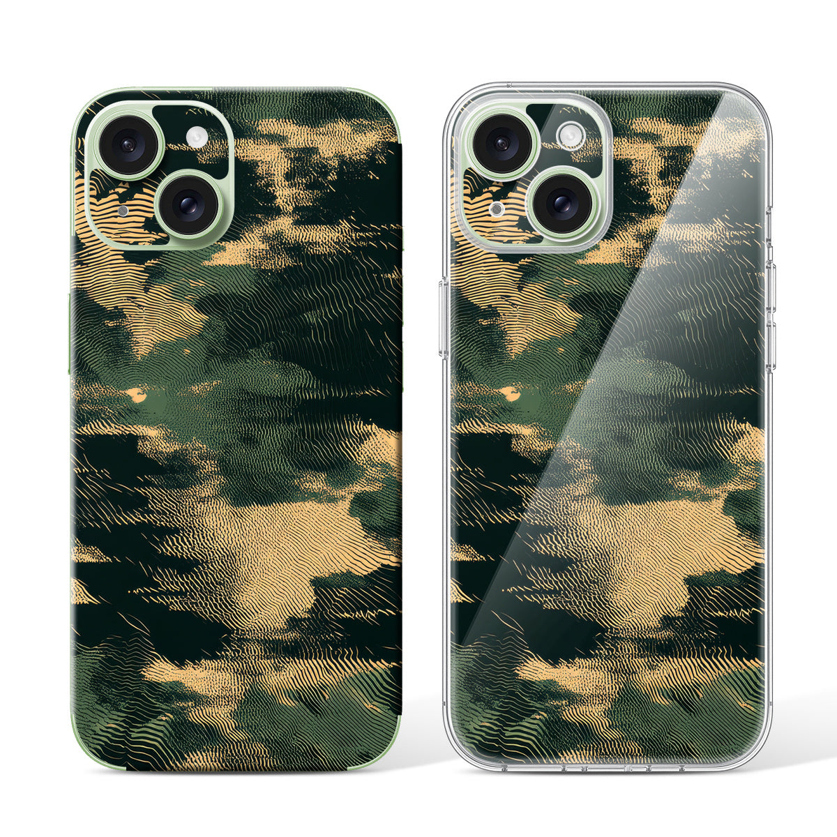 
Phone Skin for iPhone 15 Green — Design 02