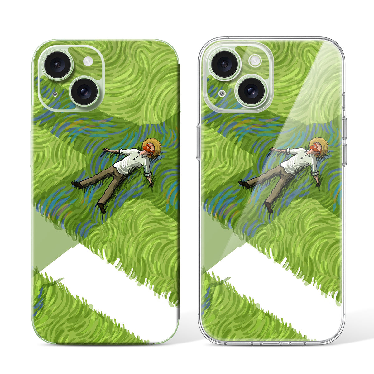 
Phone Skin for iPhone 15 Green — Design 11