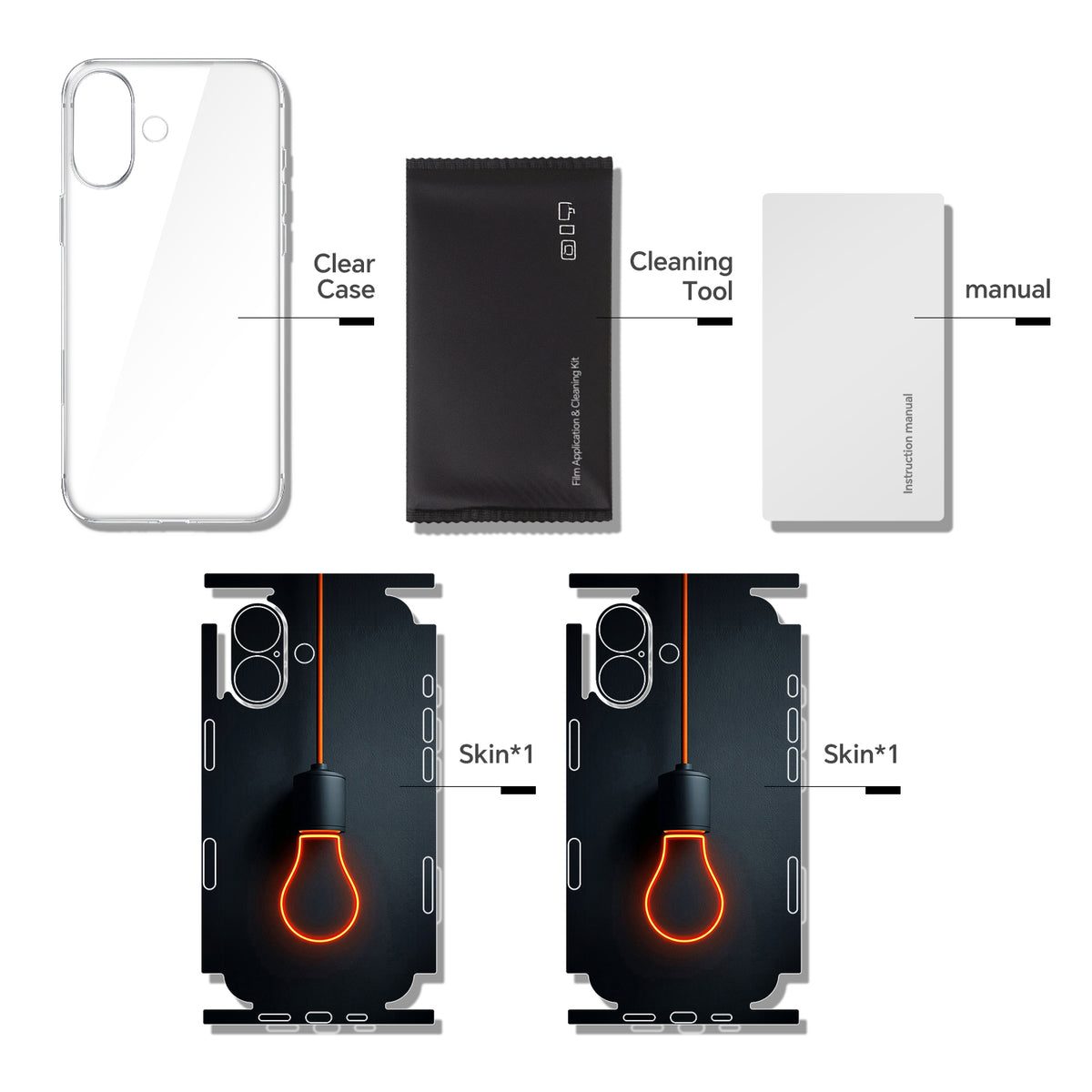 Phone Skin for iPhone 16 Black — product view 9