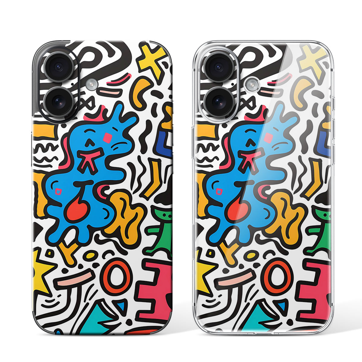 
Phone Skin for iPhone 16 Black — Design 17