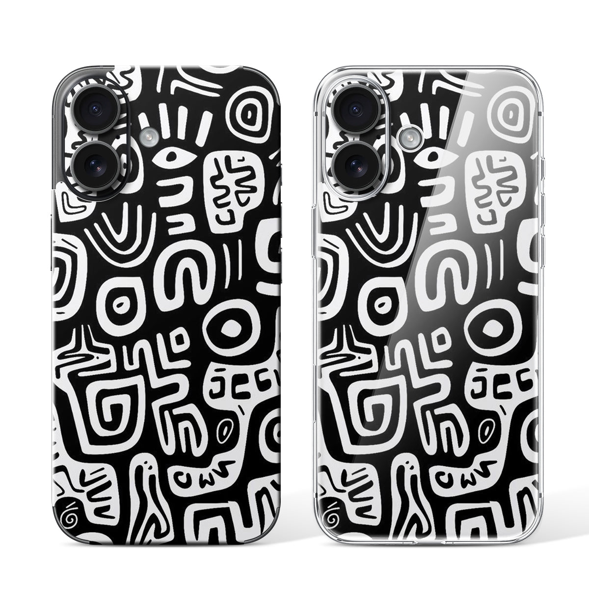 
Phone Skin for iPhone 16 Black — Design 20