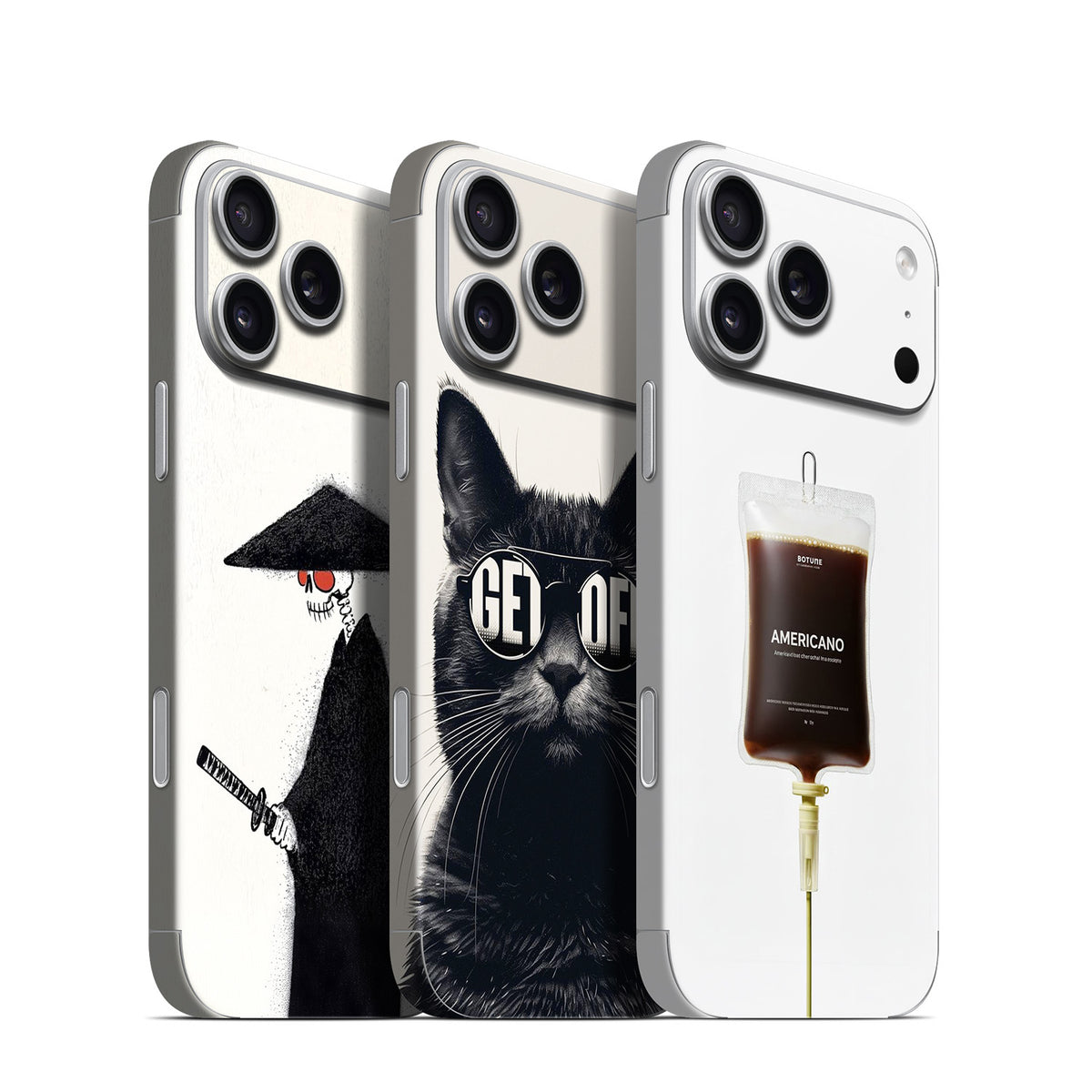 Phone Skin for iPhone 17 Pro and iPhone 17 Pro Max — Silver — product view 1