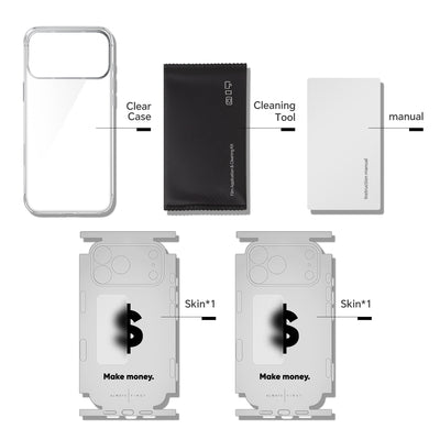 Phone Skin for iPhone 17 Pro and iPhone 17 Pro Max — Silver — product view 9