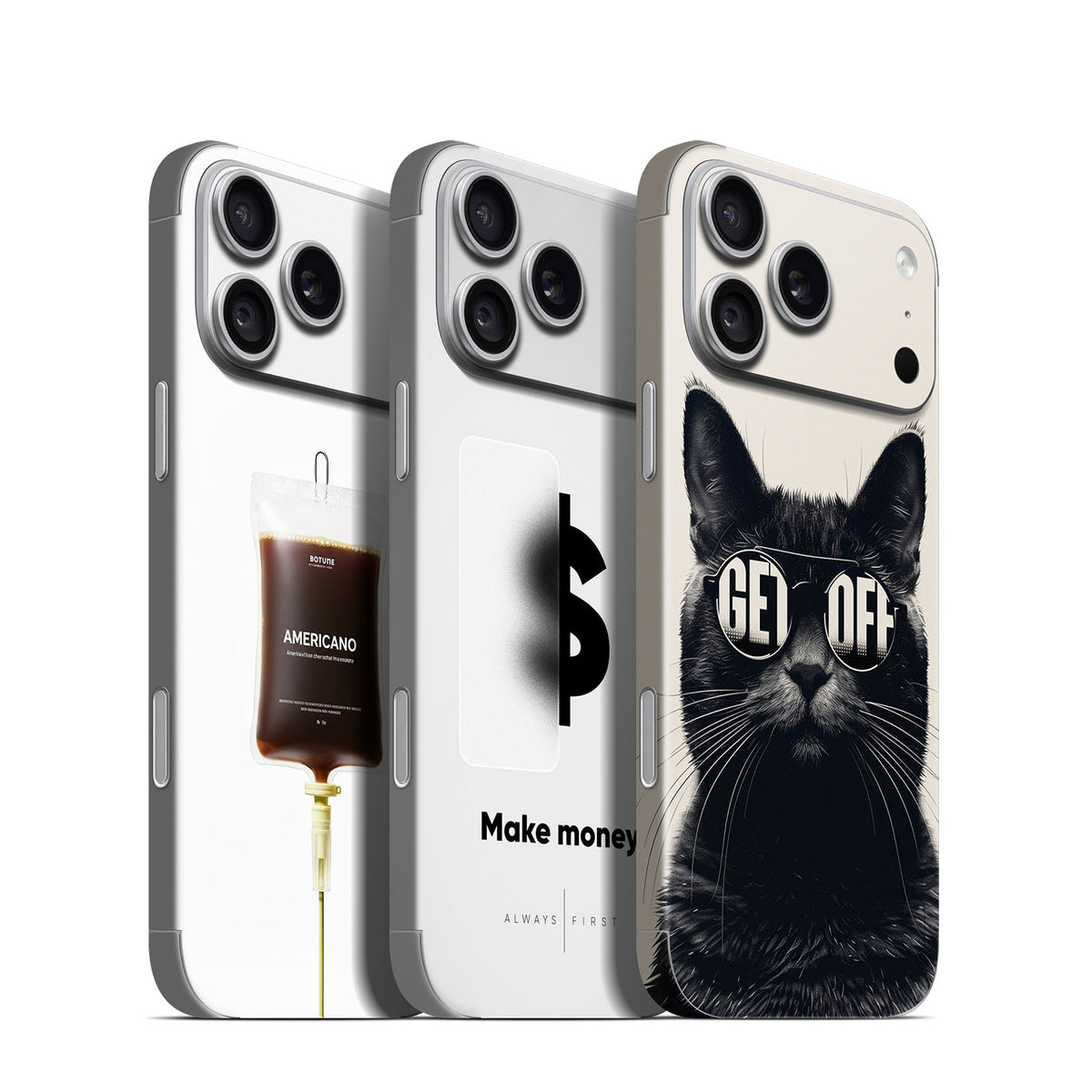 Phone Skin for iPhone 18 Pro and iPhone 18 Pro Max — Silver — product view 1