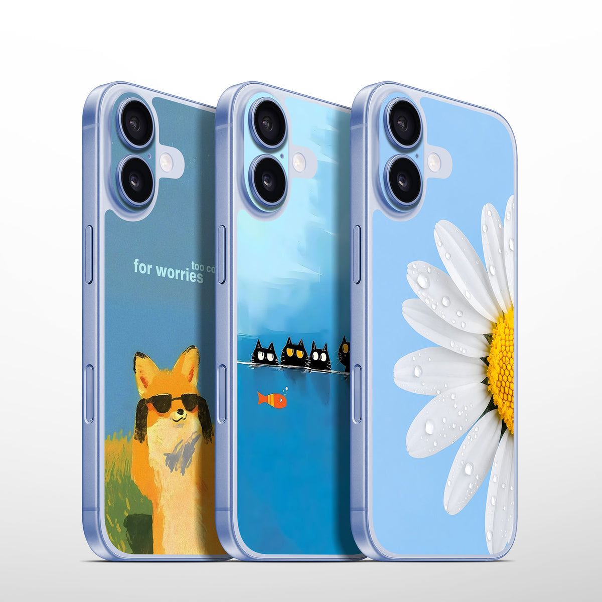 STICKSOO Camera Skin Kit for iPhone 17 Mist Blue - product image 1