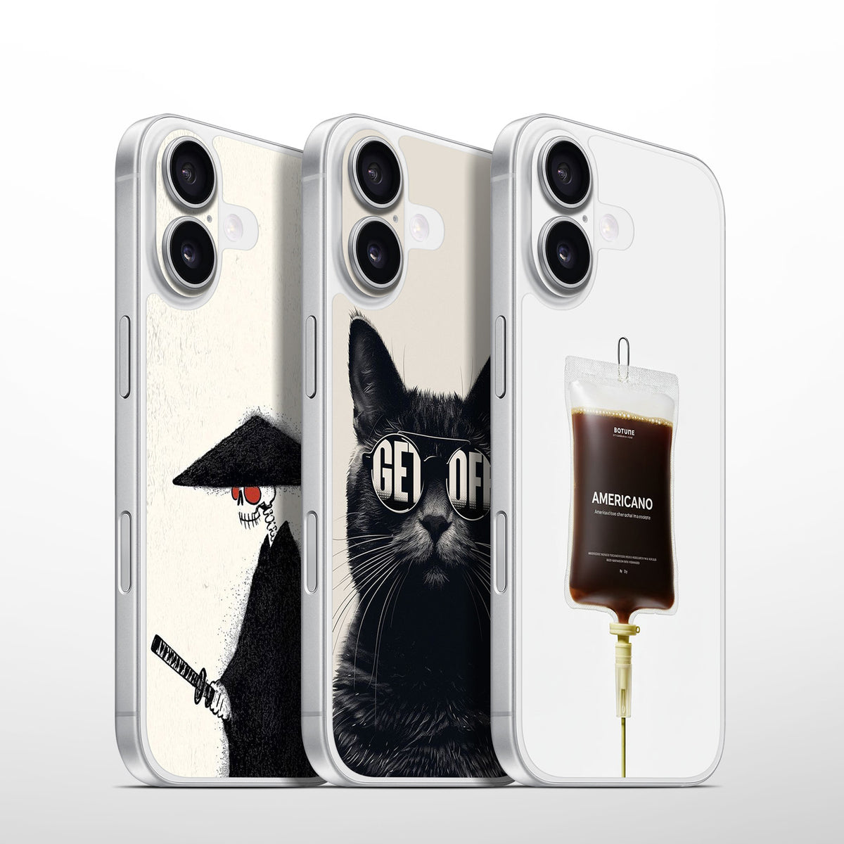 STICKSOO Camera Skin Kit for iPhone 17 White - main product view