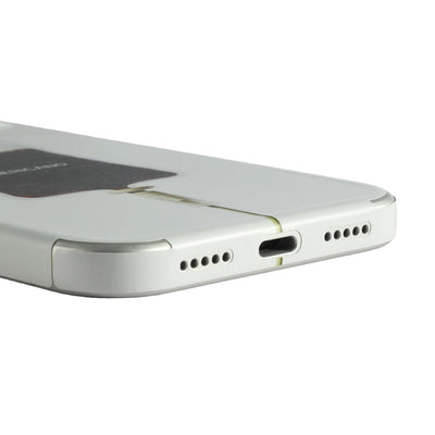 STICKSOO full-body Phone Skin, real photo on Silver iPhone 17 Pro, white-background view 3