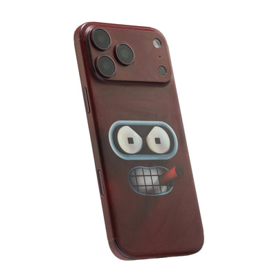 STICKSOO full-body Phone Skin, real photo on Burgundy iPhone 18 Pro Max, white-background view 2; alternate-colour example for this product